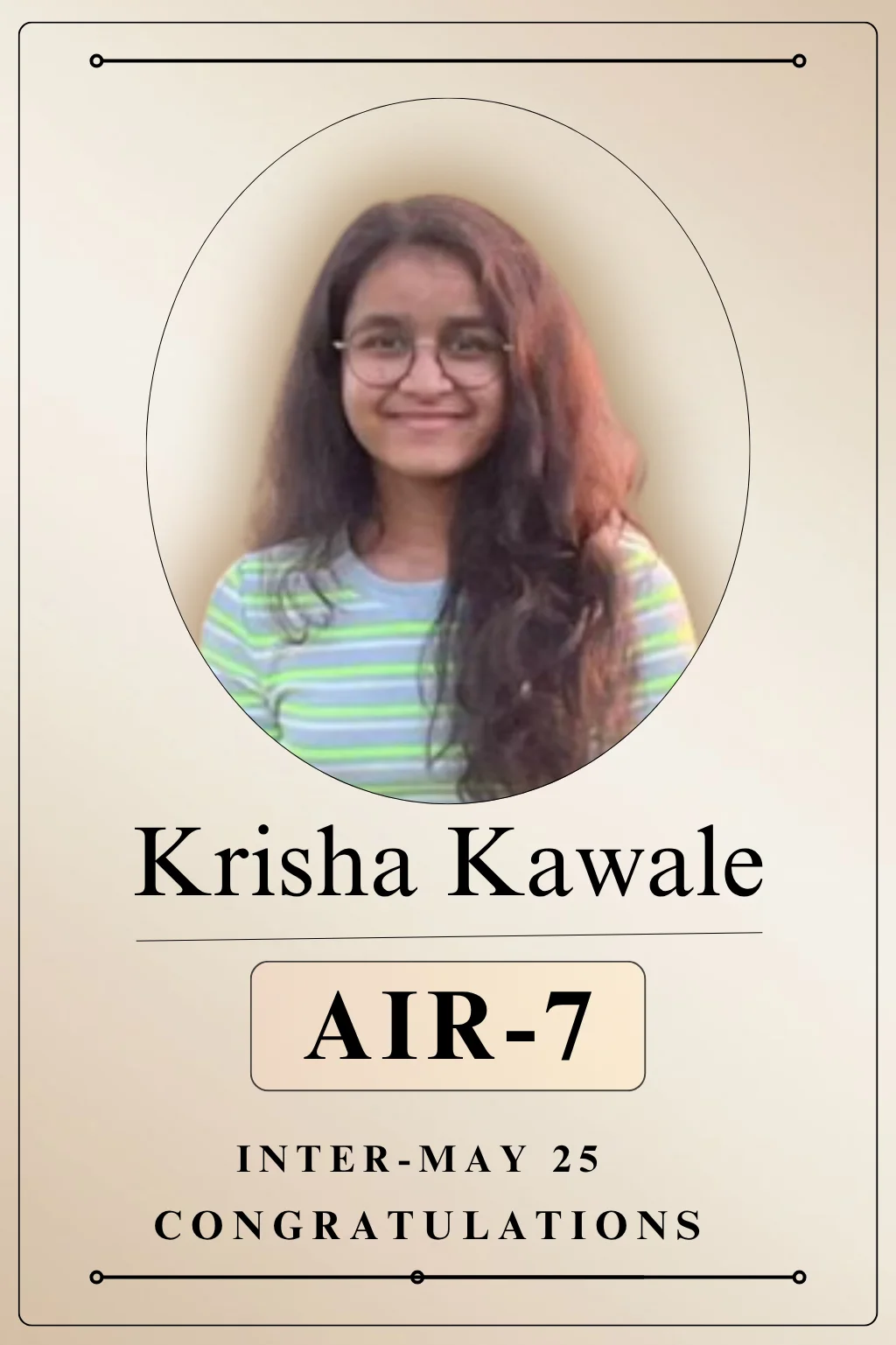 Krisha Kawale May 2025