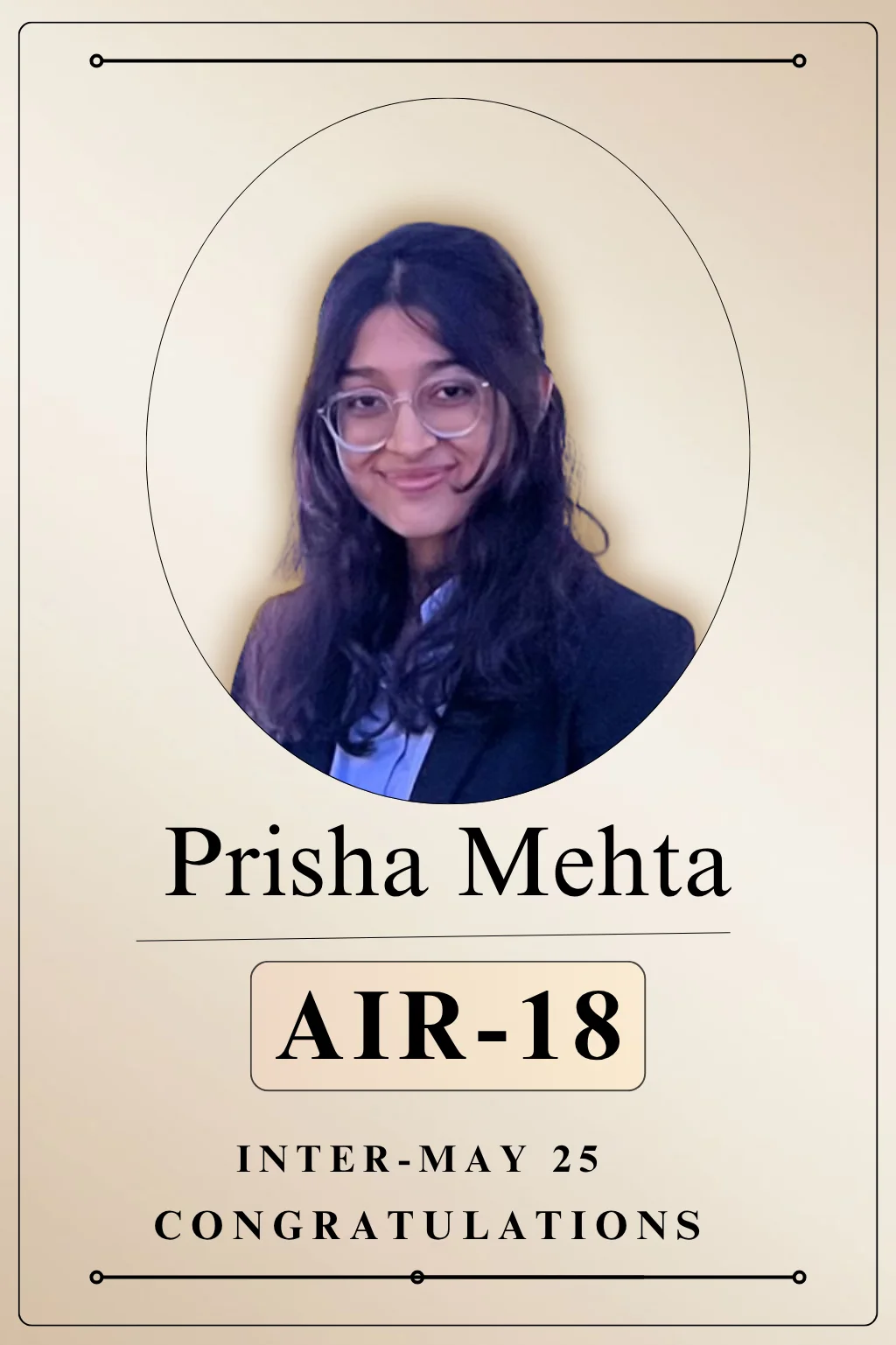 Prisha Mehta May 2025