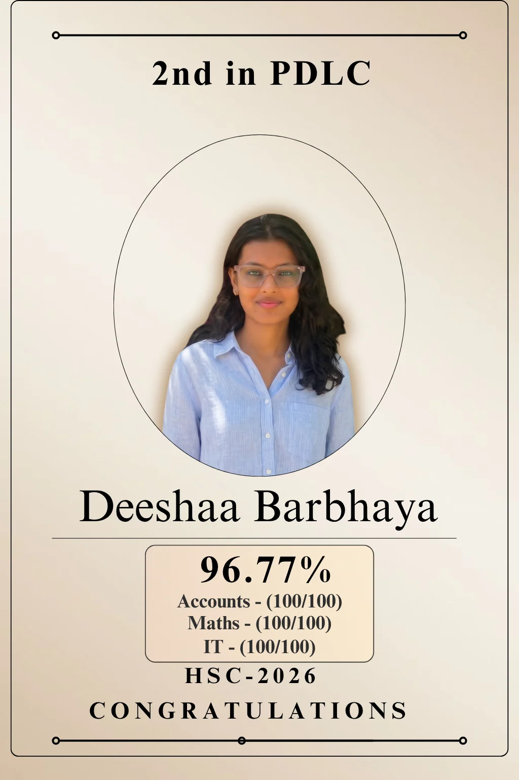 Deeshaa Barbhaya May 2026