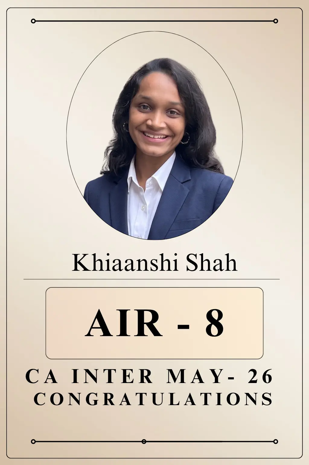 Khiaanshi Shah May 2026