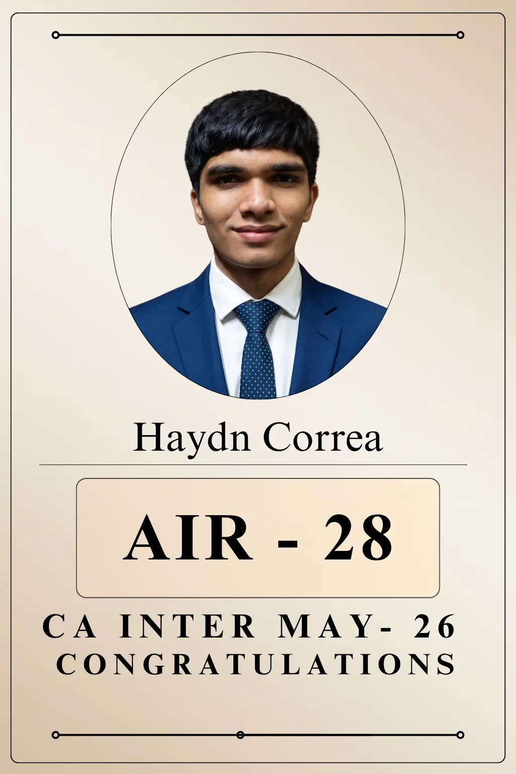 Haydn Correa May 2026